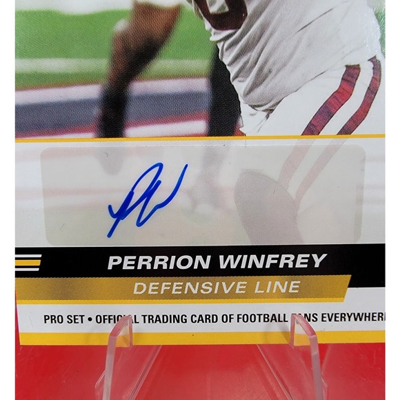 Perrion Winfrey 2022 Leaf Pro Set RC Yellow Auto Oklahoma Sooners Cleveland - Picture 7 of 7